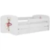 Obrazek Łóżko dziecięce Babydreams+SZ+M biały 80x160 baletnica