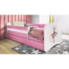 Obrazek Łóżko dziecięce Babydreams+SZ+M różowy 80x180 baletnica
