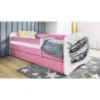 Obrazek Łóżko dziecięce Babydreams+SZ+M różowy 70x140 auto
