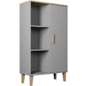 Obrazek Regał Denver Szary Chinchilla/Hikora