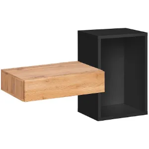 Obrazek Półka Easy WTZ EY TYP 02 wotan/czarny