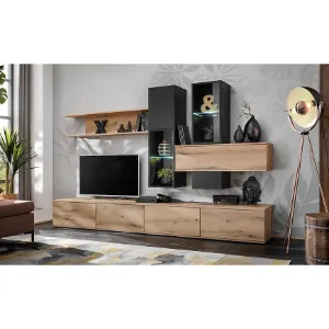 Obrazek Meblościanka Cruz Ces Cr Dąb Coast Evoke/Czarny