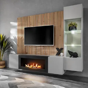 Obrazek Meblościanka Xari Pgas Xr L-K Perla Gray/Artisan