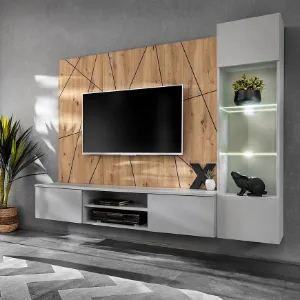 Obrazek Meblościanka Xari Pgas Xr G Perla Gray/Artisan