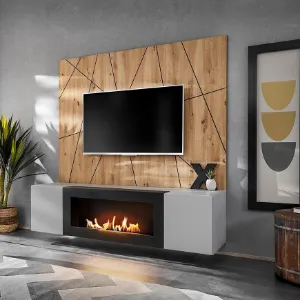 Obrazek Meblościanka Xari Pgas Xr G2-K Perla Gray/Artisan