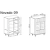 Obrazek Witryna Niska Novado 9nv Clay Gray