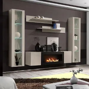 Obrazek Meblościanka Fly Cc Fy M2 Kaszmir/Biokominek