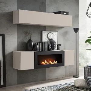 Obrazek Meblościanka Fly Cc Fy N1 Kaszmir/Biokominek