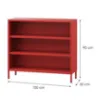 Obrazek Regał Metalowy Niski Luca Modern Red