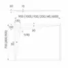 Obrazek Brodzik prostokątny AQM12469CST 90X100X3 czarny