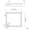 Obrazek Brodzik prostokątny Astrix 80x100x16 czarny struktura AQM4736CST