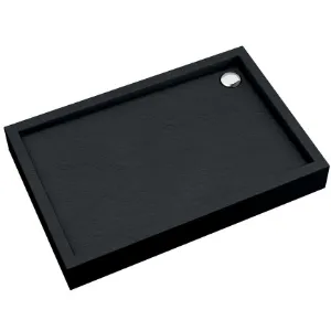 Obrazek Brodzik prostokątny Astrix 80x120x16 czarny struktura AQM4738CST