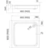 Obrazek Brodzik kwadratowy 90X90X26 Grawello 3.012 do zab