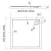 Obrazek Brodzik kwadratowy 80x80x5 Espera AQM260