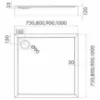 Obrazek Brodzik kwadratowy 90x90x12 Espera Plus AQM4631