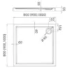 Obrazek Brodzik kwadratowy Black Stone 80x80x5 Espera AQM260CST