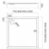 Obrazek Brodzik kwadratowy Black Stone 90x90x12 Espera Plus AQM4631CST