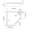 Obrazek Brodzik pięciokątny 80x80x12 Espera Plus AQM4697