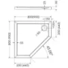Obrazek Brodzik pięciokątny 80x80x5 Espera AQM2397
