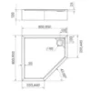 Obrazek Brodzik pięciokątny Black Mat 80x80x12 Espera Plus AQM4697CMG
