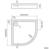 Obrazek Brodzik półokrągły Astrix 90x90x16 czarny struktura AQM4734CST