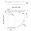 Obrazek Brodzik półokrągły Black Mat 90x90x12 R55 Espera Plus AQM4634CMG