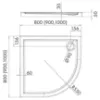 Obrazek Brodzik półokrągły Black Stone 80x80x5 R55 Espera AQM263CST