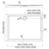 Obrazek Brodzik prostokątny Black Stone 80x100x5 Espera AQM266CST