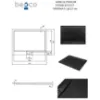 Obrazek Brodzik prostokątny Axim Ultraslim Stone Effect New 120x80 czarny