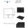 Obrazek Brodzik prostokątny Axim Ultraslim Stone Effect New 120x90 czarny