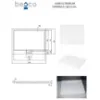 Obrazek Brodzik prostokątny Axim Ultraslim 130x90 biały