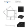 Obrazek Brodzik kwadratowy Axim Ultraslim Stone Effect New 80x80 czarny