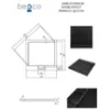 Obrazek Brodzik kwadratowy Axim Ultraslim Stone Effect New 90x90 czarny