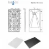 Obrazek Brodzik prostokątny Vexo 180x90 czarny