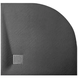Obrazek Brodzik półokrągły Vexo 90x90 czarny