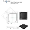 Obrazek Brodzik kwadratowy Oskar Stone Effect New 80x80 czarny