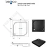 Obrazek Brodzik kwadratowy Oskar Stone Effect New 90x90 czarny