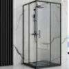 Obrazek Brodzik kwadratowy Bazalt black 90x90