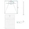 Obrazek Brodzik kwadratowy Bazalt Grey 90x90x2,5 Rea K4105