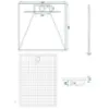 Obrazek Brodzik kwadratowy Bazalt white 90x90