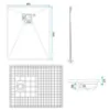 Obrazek Brodzik prostokątny Magnum Carrara White 80x100x2,5 Rea K7004