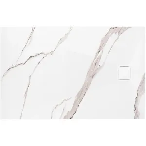 Obrazek Brodzik prostokątny Magnum Carrara White 90x120x2,5 Rea K7006