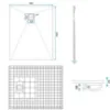 Obrazek Brodzik prostokątny Magnum Carrara White 90x120x2,5 Rea K7006