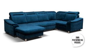Obrazek Narożnik U rozkładany Nelson lewy granatowy