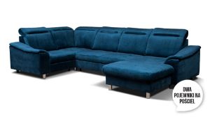 Obrazek Narożnik U rozkładany Nelson prawy granatowy