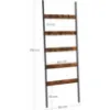 Obrazek Drabinka Rustic 2 brązowy/czarny 60x176