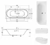 Obrazek Wanna Avita slim 150/75 L+nogi