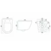 Obrazek Miska zawieszana Carlo Mini Rimless granit shiny