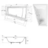 Obrazek Wanna Intima Duo 180/125 L ze stelażem