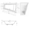 Obrazek Wanna Intima Duo Slim 180/125 P ze stelażem